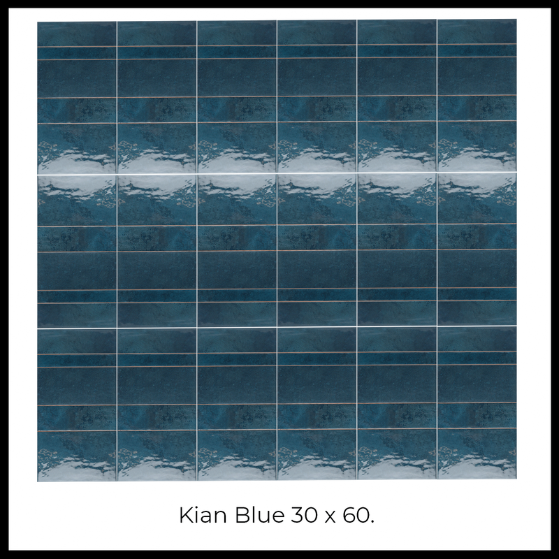 Azulejo Kian 30x60 Cerámica Euro Blue - Cerámica Euro -  Cerámicos